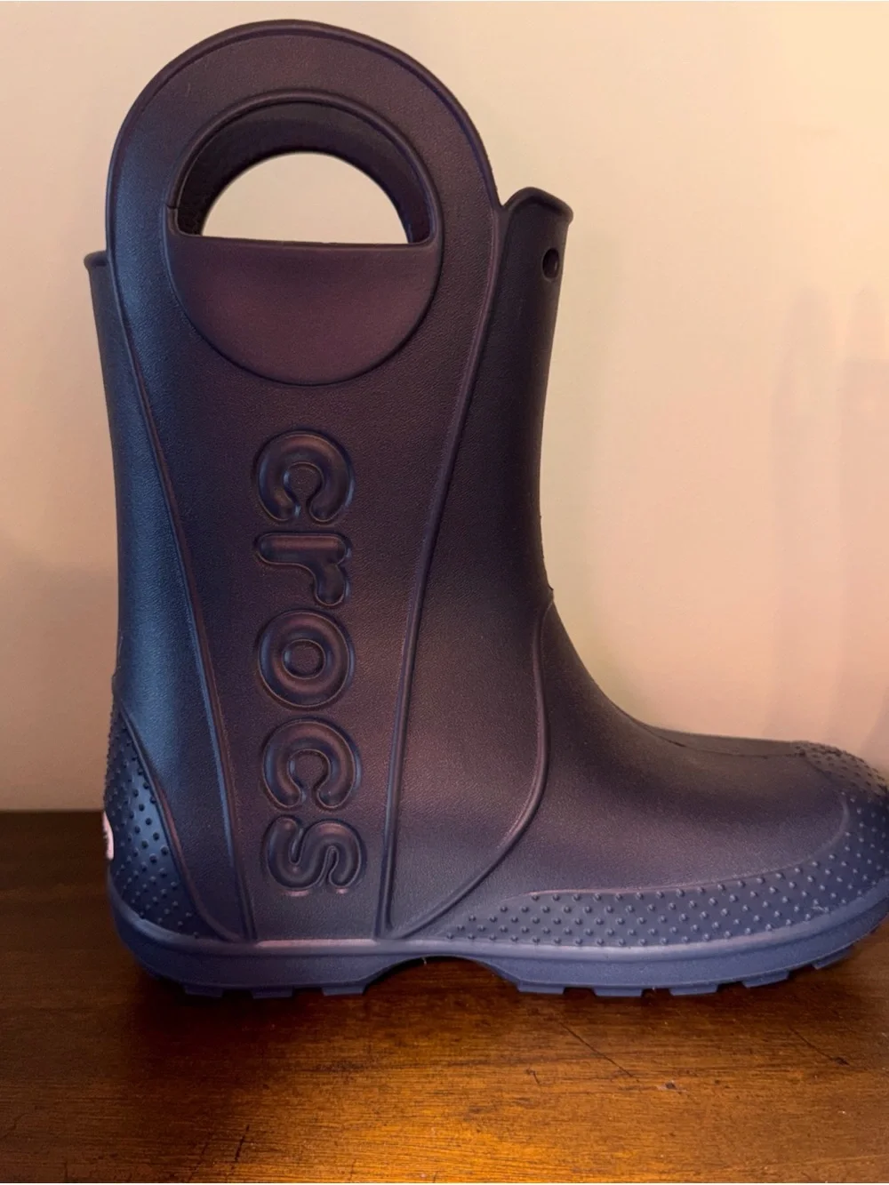 Crocs Children Toddler Handle It Rain Boots Navy Blue Size C13 Waterproof NWOT